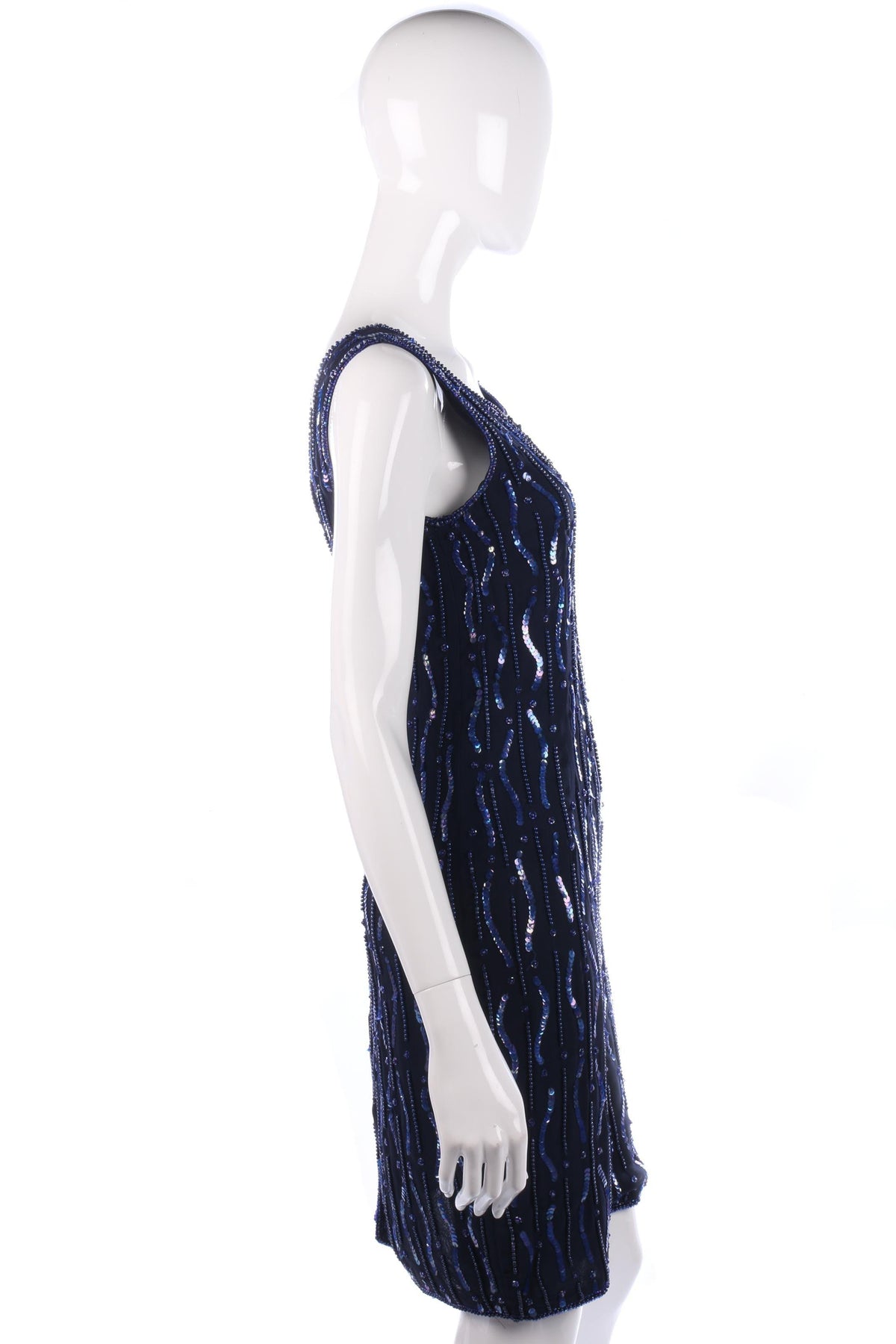 Lovely blue beaded and sequinned dress - Ava & Iva