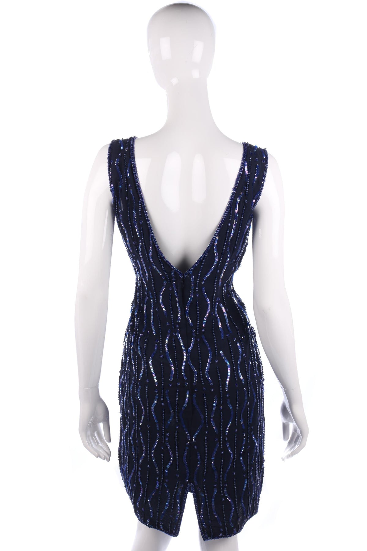 Lovely blue beaded and sequinned dress - Ava & Iva