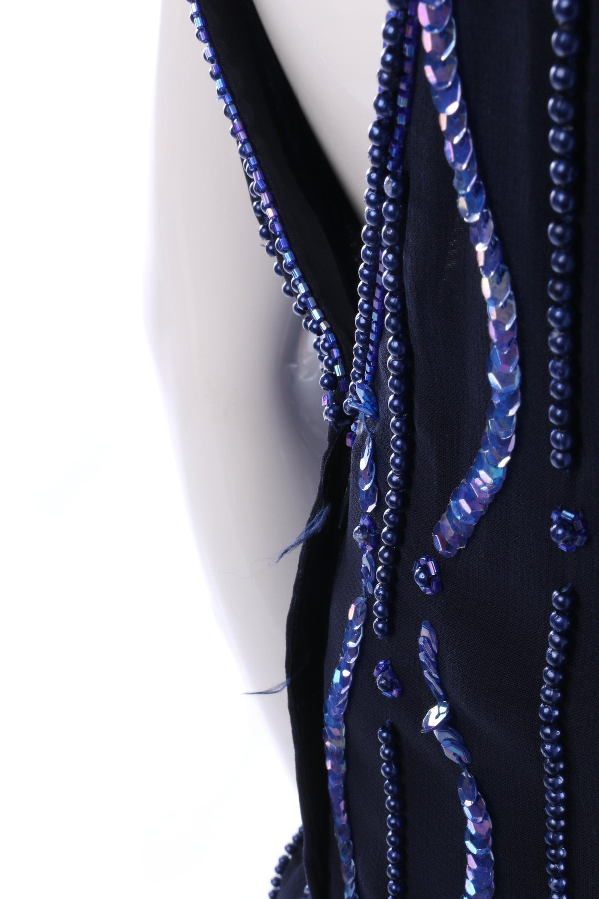 Lovely blue beaded and sequinned dress - Ava & Iva