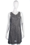 Marlborough Vintage Lurex Type Silver Dress Size 10/12 - Ava & Iva