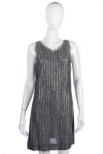 Marlborough Vintage Lurex Type Silver Dress Size 10/12 - Ava & Iva
