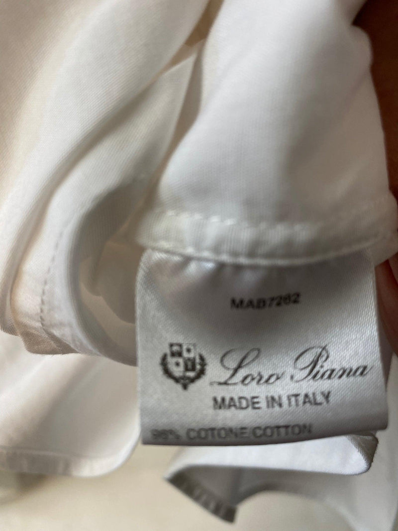 Loro Piana White Cotton Shirt Size IT48 (UK14/16) - Ava & Iva