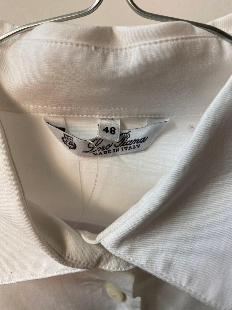 Loro Piana White Cotton Shirt Size IT48 (UK14/16) - Ava & Iva