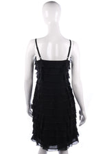 Gina Bacconi Pink Label Black Beaded 1920's Style Dress Size 10 - Ava & Iva