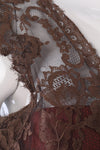 Beautiful 1950's brown lace dress size S - Ava & Iva