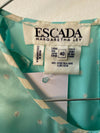 Escada Margaretha Ley Short Sleeve Top Silk Green UK size12 - Ava & Iva