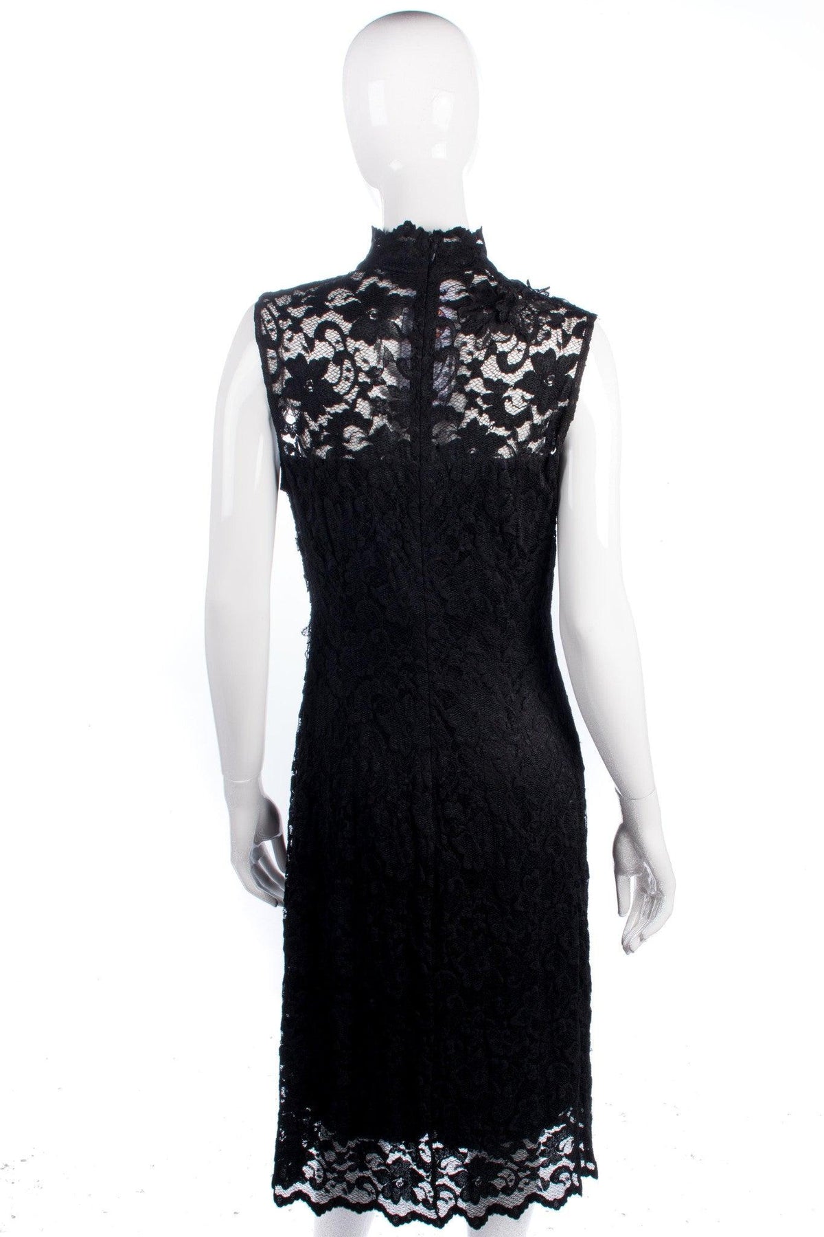 Black Lace Halter Neck Dress UK Size 10/12 - Ava & Iva