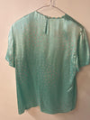 Escada Margaretha Ley Short Sleeve Top Silk Green UK size12 - Ava & Iva