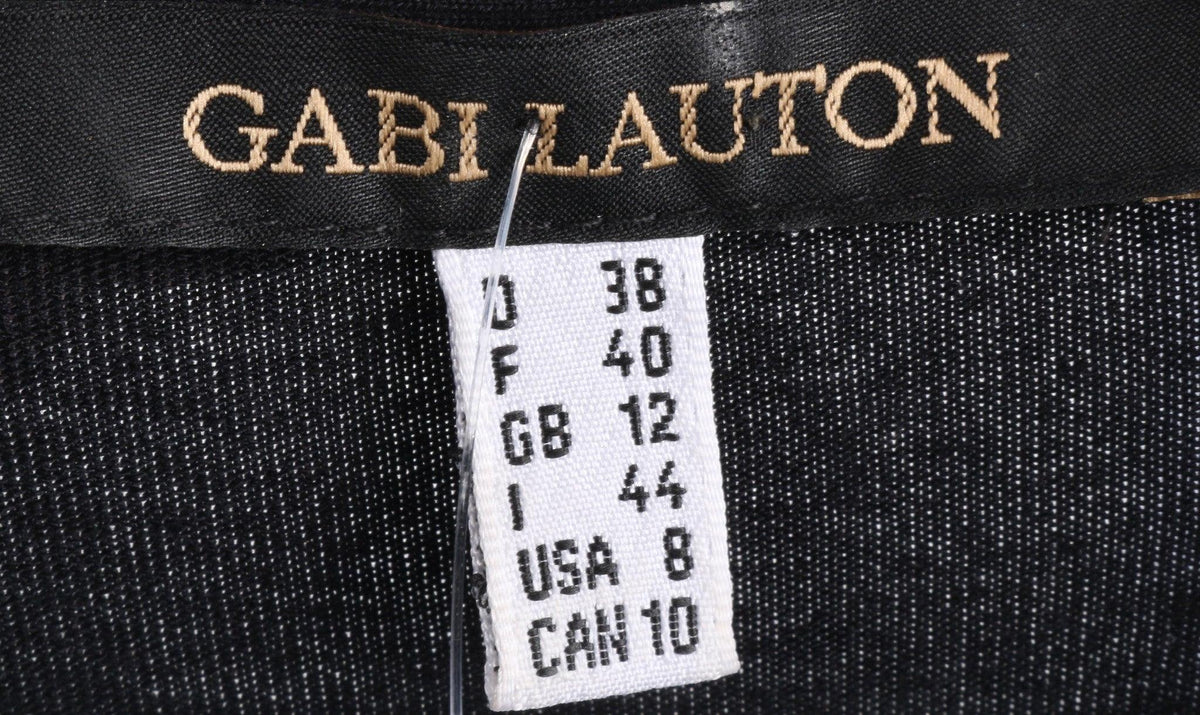 Gabi Lauton Long Black Dress With Belt UK12 - Ava & Iva