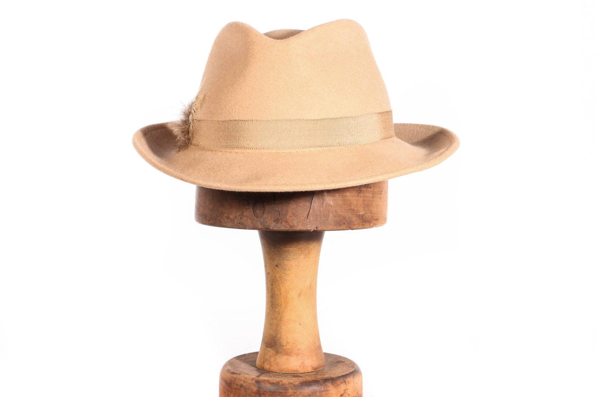 Jean-Pierre Dalet beige trilby hat
