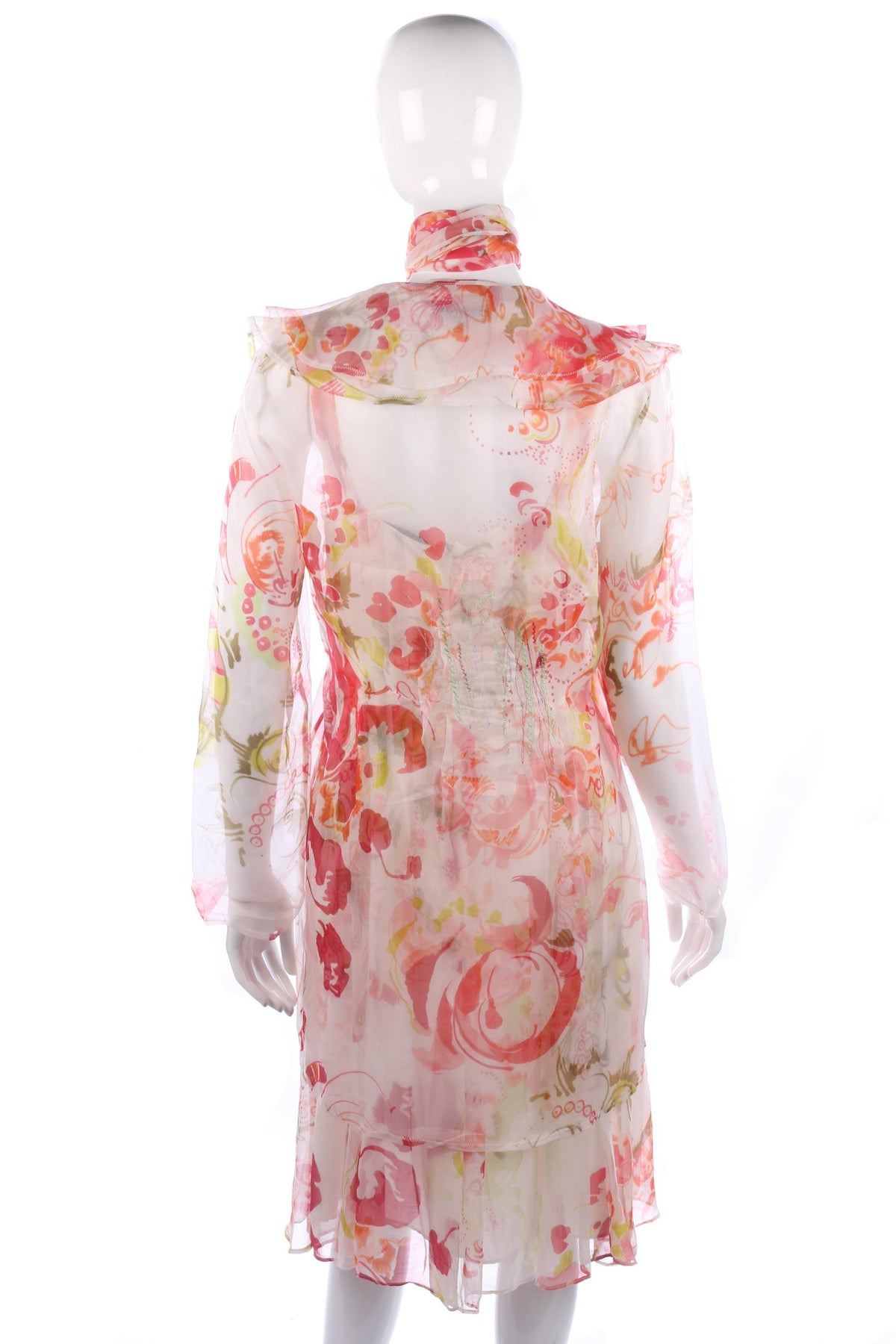 Silk Zapa dress, coat and scarf, size M - Ava & Iva