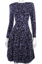 Fabulous vintage  Maggy London 1980's silk dress size S - Ava & Iva