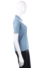 Viz-A-Viz blue top with collar size M side