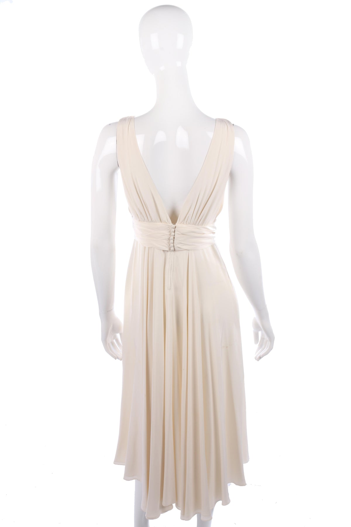 Fabulous vintage Marion Roach cream silk dress size S - Ava & Iva