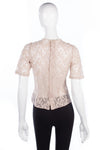 Givans Vintage Short Sleeve Blouse Dusky Pink Lace with Embroidery Size 36 (UK8/10) - Ava & Iva