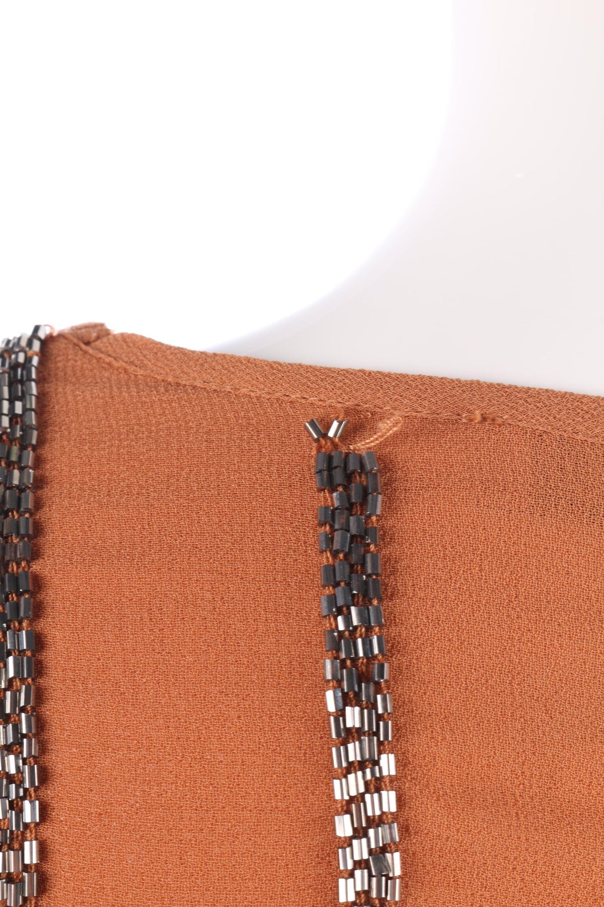 Definitions Beaded Chiffon Jacket Caramel Size 14 - Ava & Iva