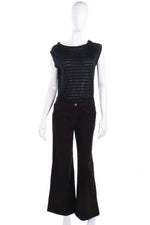 LK Bennett dark brown cord trousers labelled size 8 - Ava & Iva