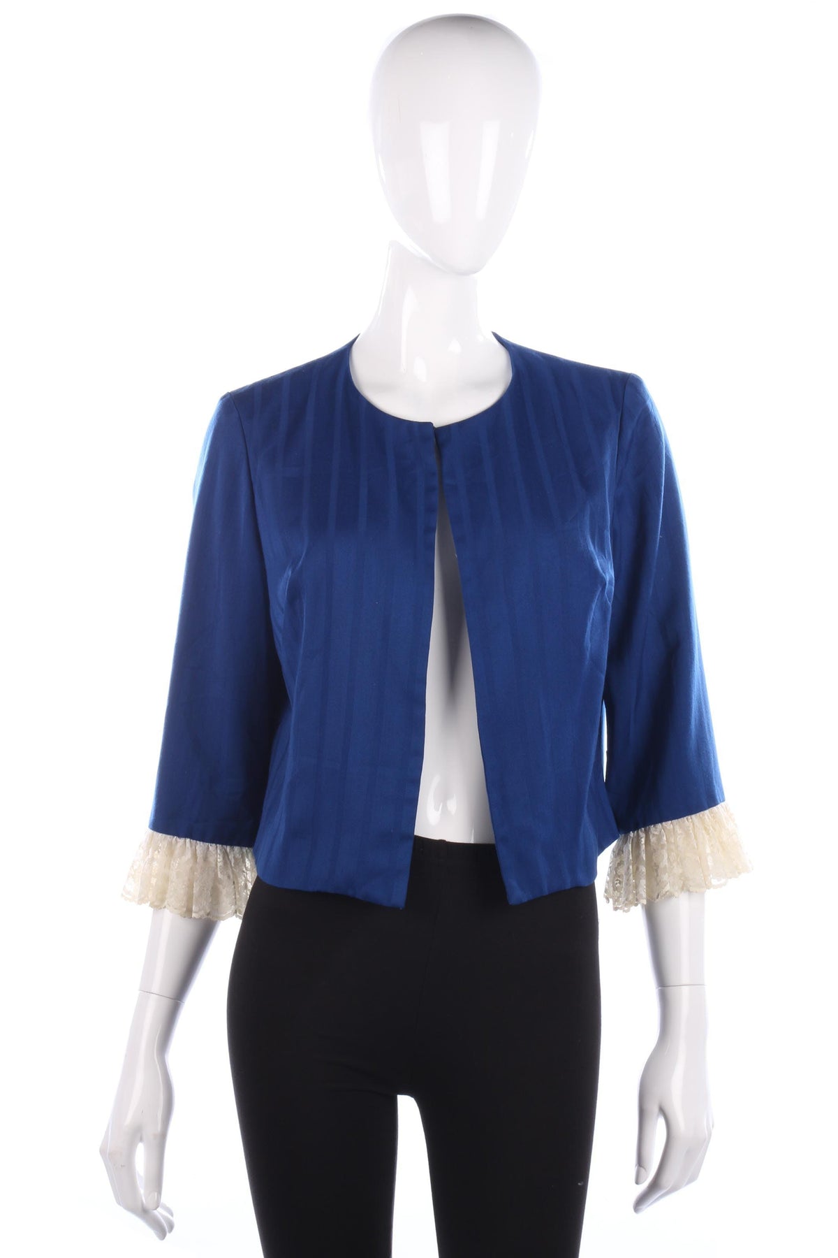 Harold K California by Hal Krasell Blue Jacket with Lace UK 8/10 - Ava & Iva