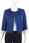 Harold K California by Hal Krasell Blue Jacket with Lace UK 8/10 - Ava & Iva