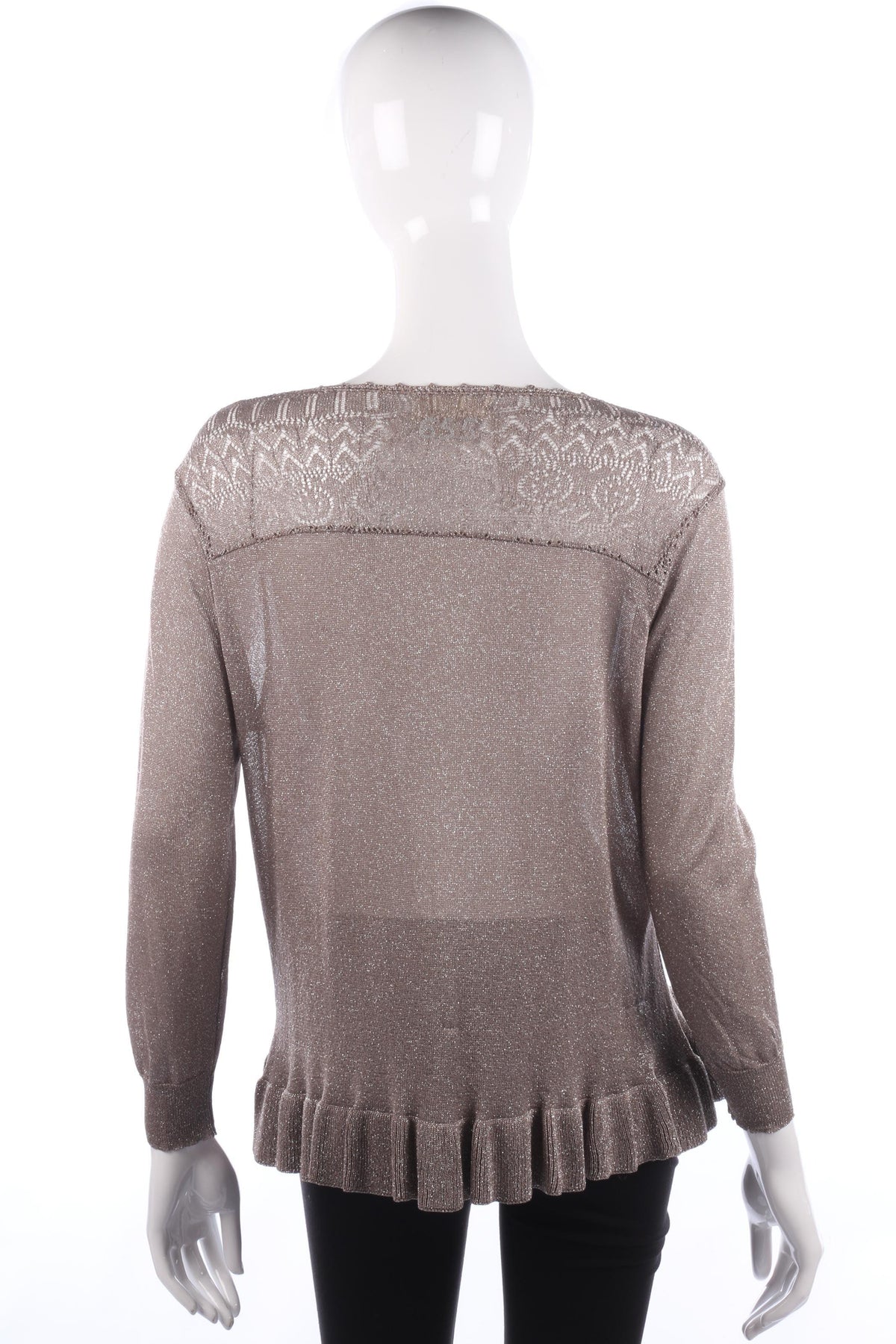 Odd Molly Cardigan Metallic Rose Gold Size M - Ava & Iva