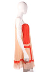 Luxe Collection Peach and Red Pleated Mini Dress Size M BNWT - Ava & Iva