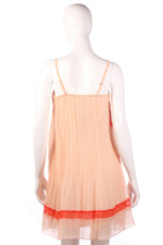 Luxe Collection Peach and Red Pleated Mini Dress Size M BNWT - Ava & Iva