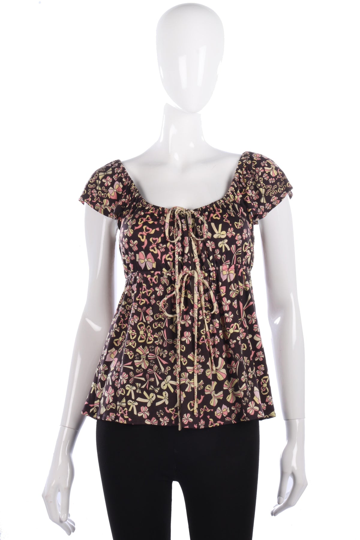 Issa bow print top size S - Ava & Iva