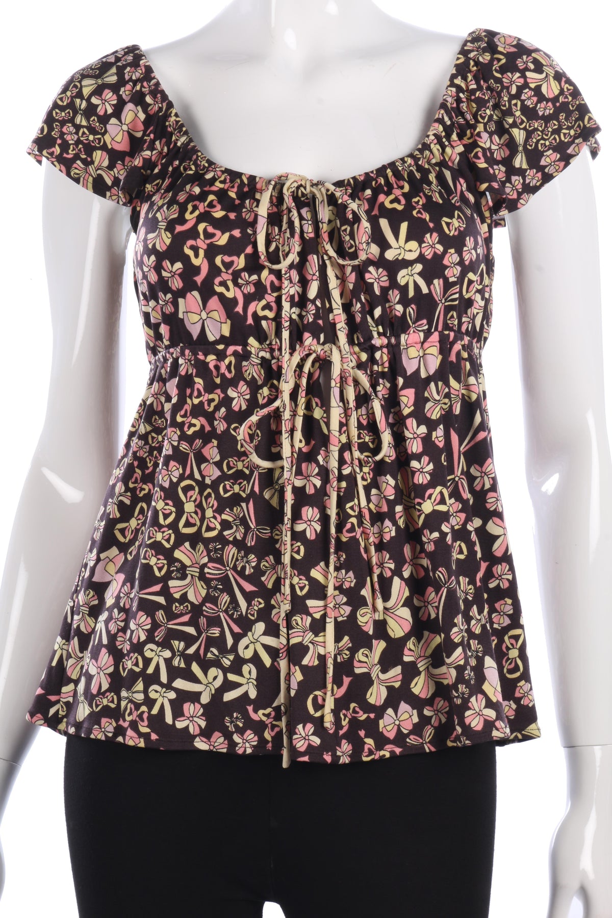 Issa bow print top size S - Ava & Iva