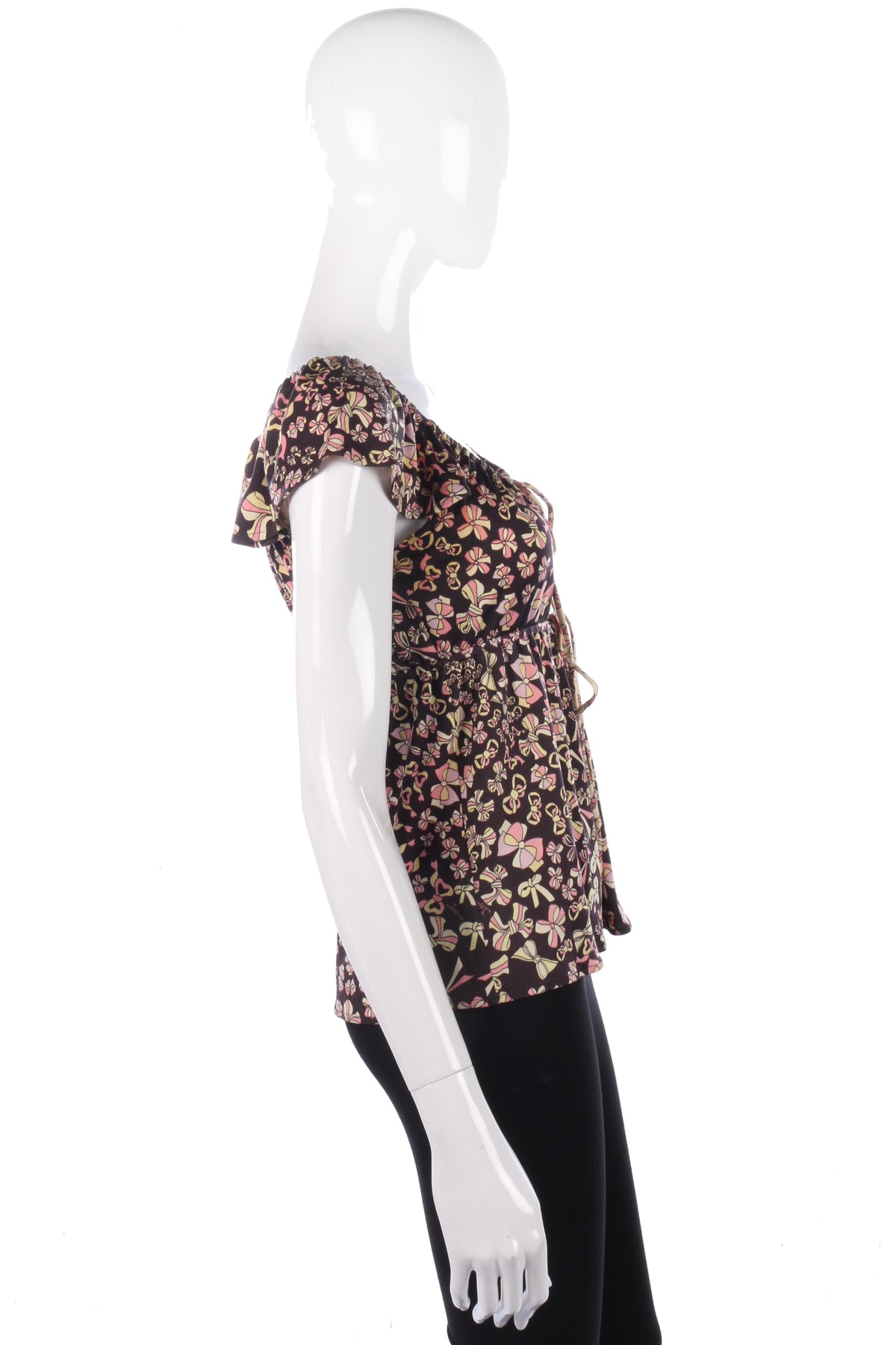 Issa bow print top size S - Ava & Iva