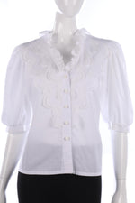 Hargo white vintage blouse size M - Ava & Iva