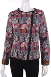 Amichi Woven Jacket Multi Coloured Aztec Style Design Size M - Ava & Iva