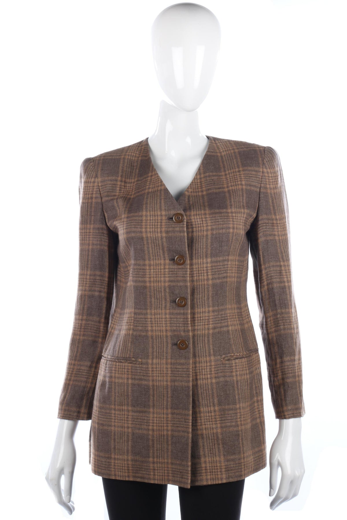 Episode Long Jacket Linen Brown Size 10/12 - Ava & Iva