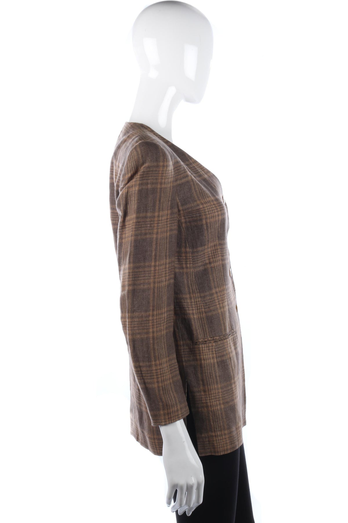 Episode Long Jacket Linen Brown Size 10/12 - Ava & Iva