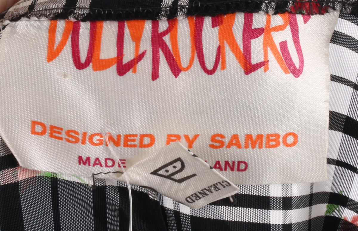 Vintage 1960's Dolly Rockers black and white checked skirt size S - Ava & Iva