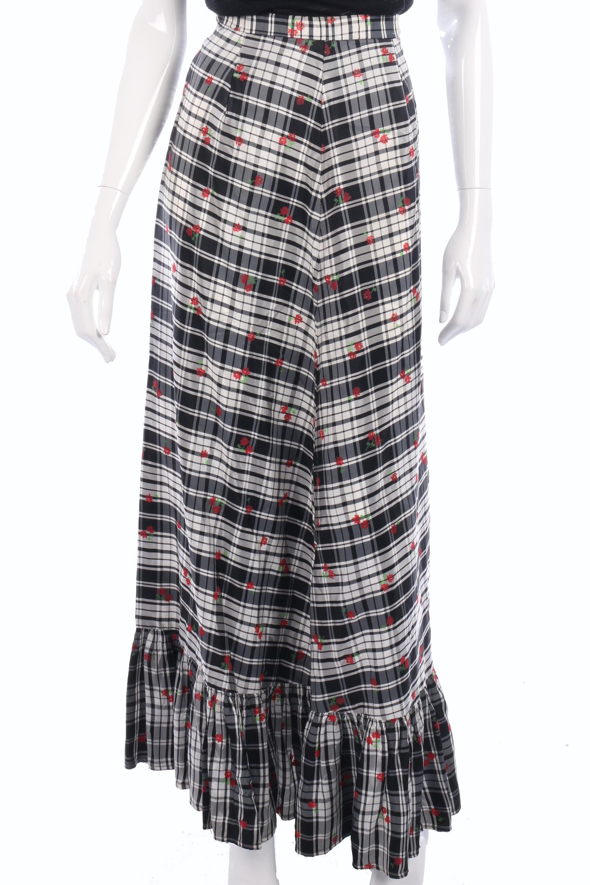 Vintage 1960's Dolly Rockers black and white checked skirt size S - Ava & Iva