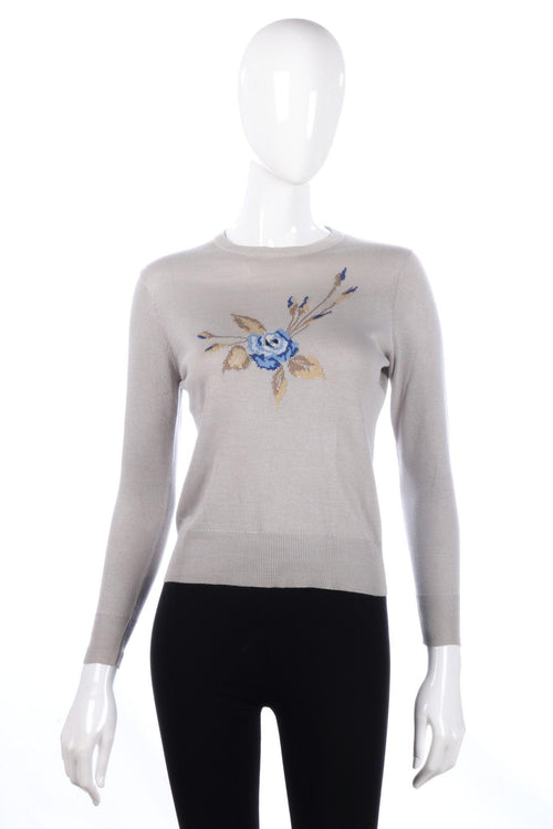 Glenevan grey jumper with flower size 6/8