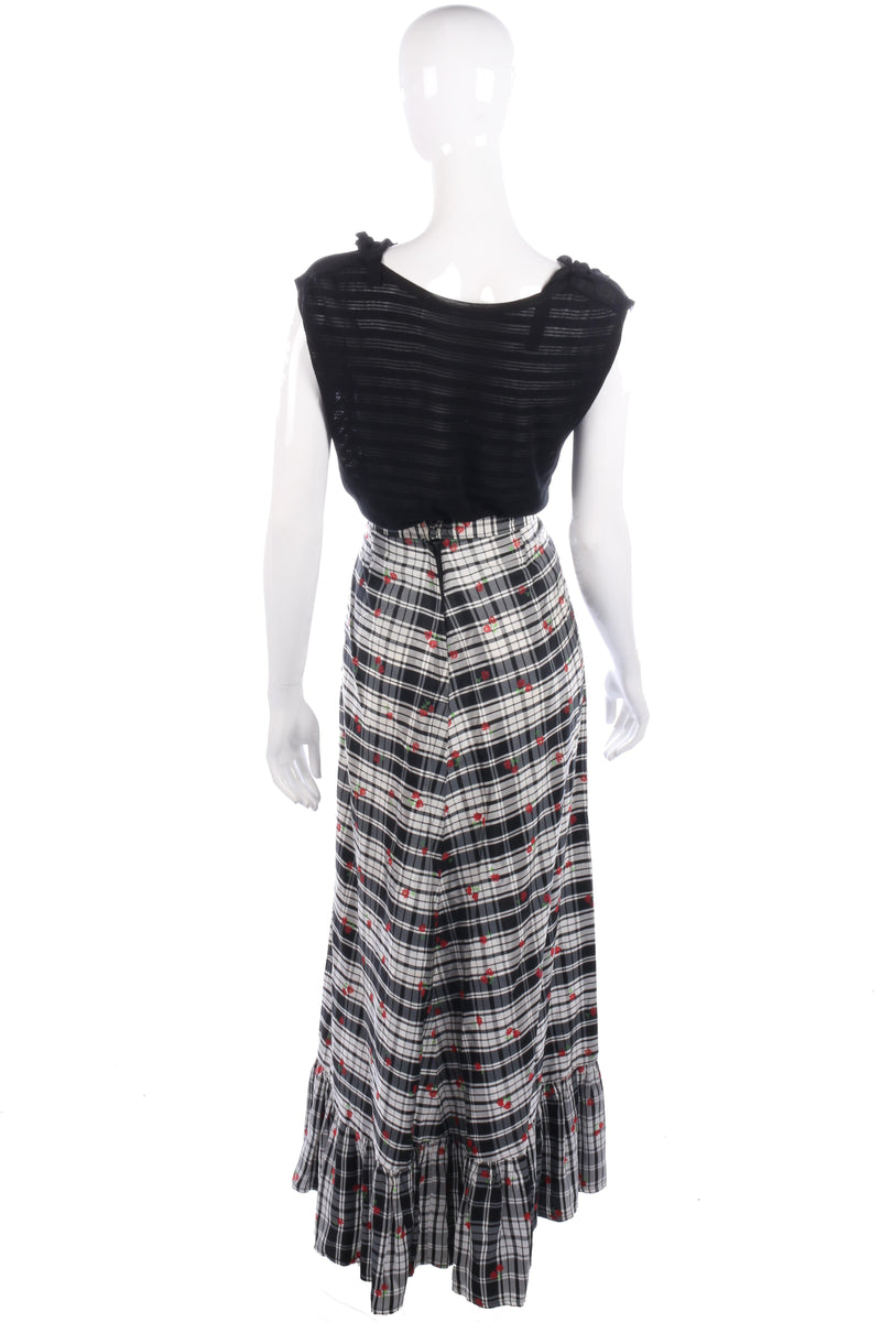 Vintage 1960's Dolly Rockers black and white checked skirt size S - Ava & Iva