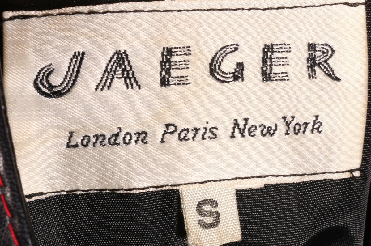 Jaeger leather dress with button detail  label