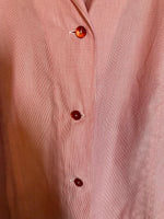 Marina Rinaldi Cotton Red & White striped Short Sleeved Shirt UK Size Large - Ava & Iva