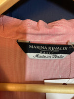 Marina Rinaldi Cotton Red & White striped Short Sleeved Shirt UK Size Large - Ava & Iva