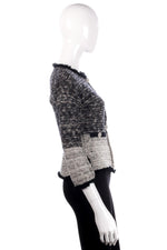 Black and grey woven cardigan size S side