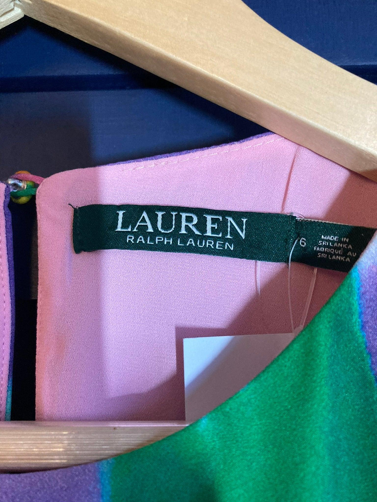 Ralph Lauren Multi-Coloured Sleeveless Dress UK Size 10 - Ava & Iva