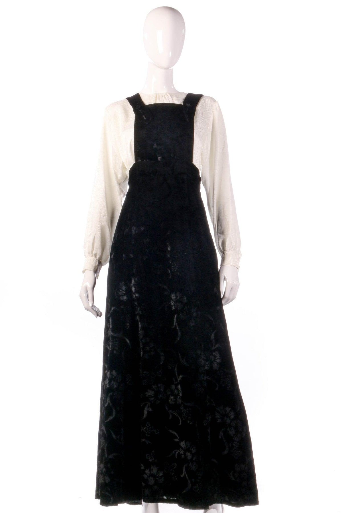 Vintage 70's embossed velvet pinafore