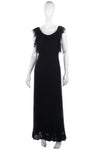 Couture Couture black silk chiffon designer dress size S/M - Ava & Iva