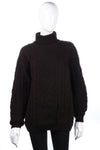 Harris Wilson dark brown winter jumper size 14/16 front