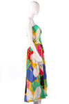 Gail Hoppen multi coloured strapless dress side