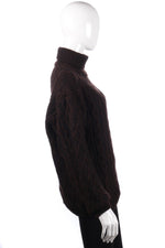 Harris Wilson dark brown winter jumper size 14/16 side