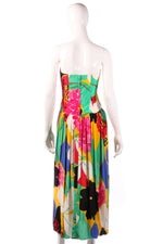 Gail Hoppen multi coloured strapless dress back