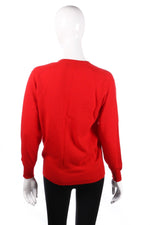 Lyle and Scott red jumper size 10/12 back