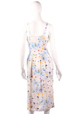 Veronica multi coloured polkadot dress back